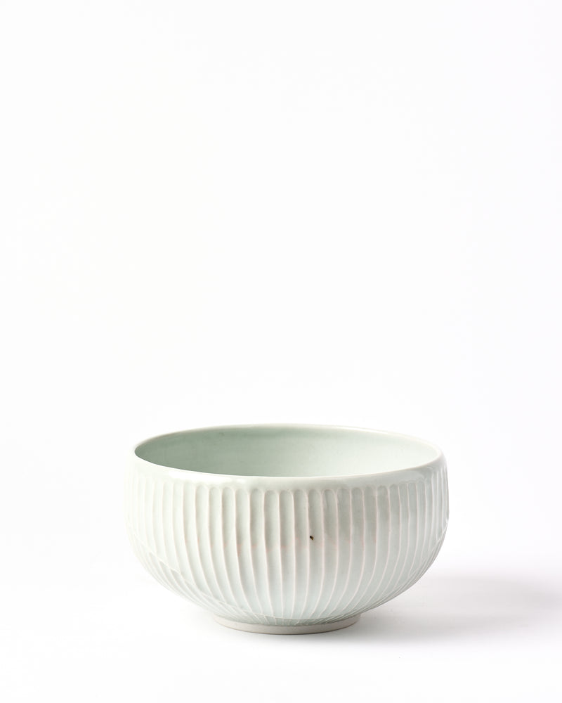 Terunobu Hirata —  Fluted Bowl in Pale Celadon