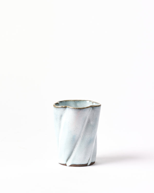 Terunobu Hirata — Rinka Flower Teacup in White Glaze