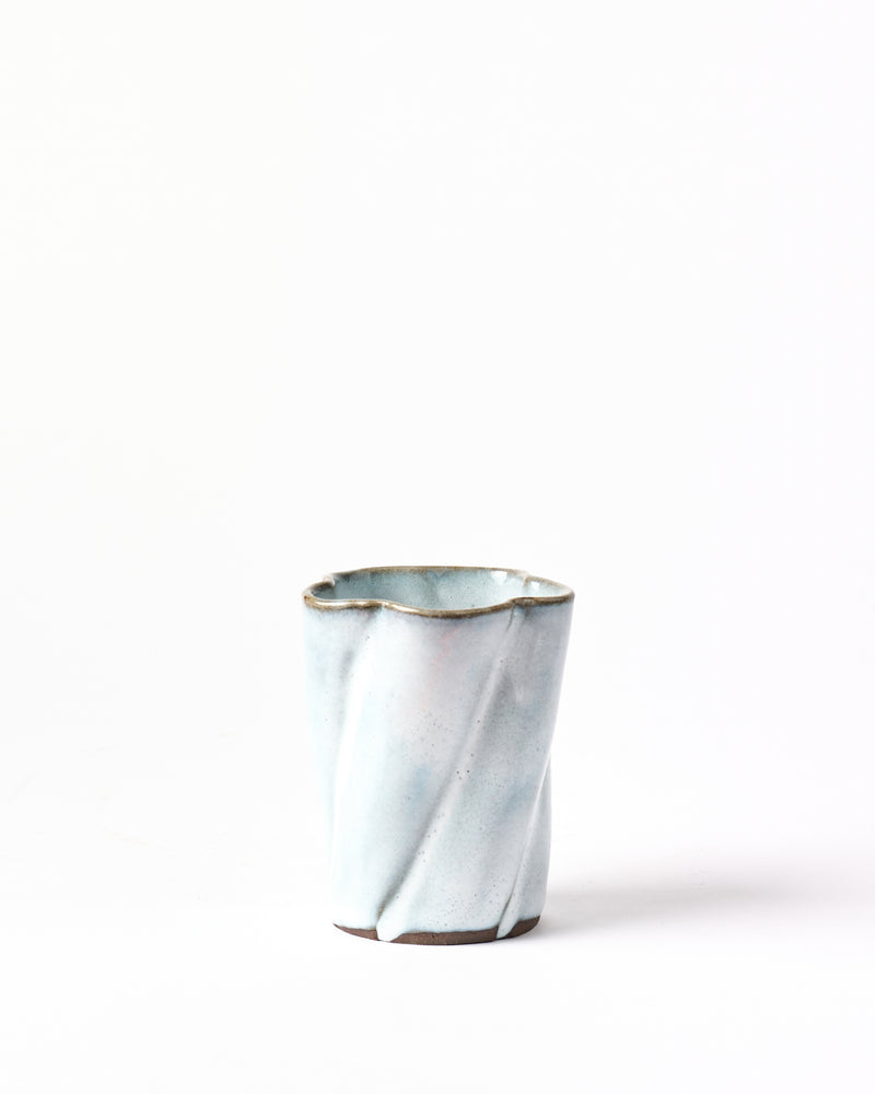 Terunobu Hirata — Rinka Flower Teacup in White Glaze