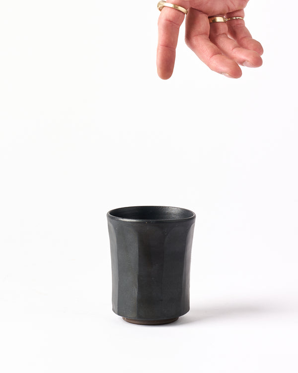 Terunobu Hirata — Faceted Teacup in Black Glaze
