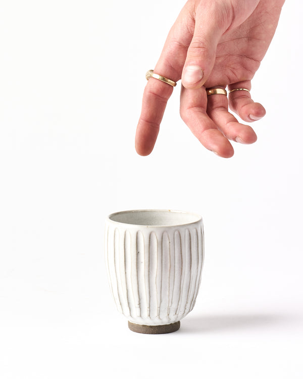 Terunobu Hirata — Teacup in Shirahagi Glaze