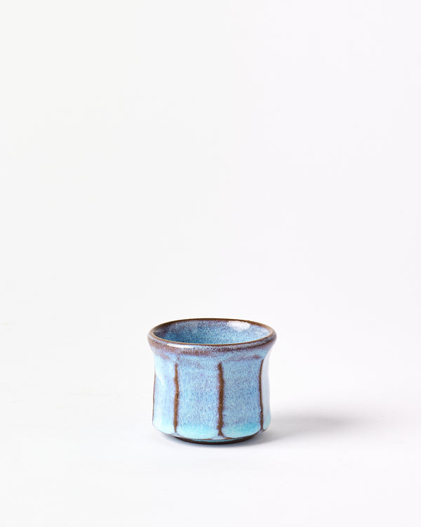 Terunobu Hirata — Fluted Sake Cup in Pale Moon