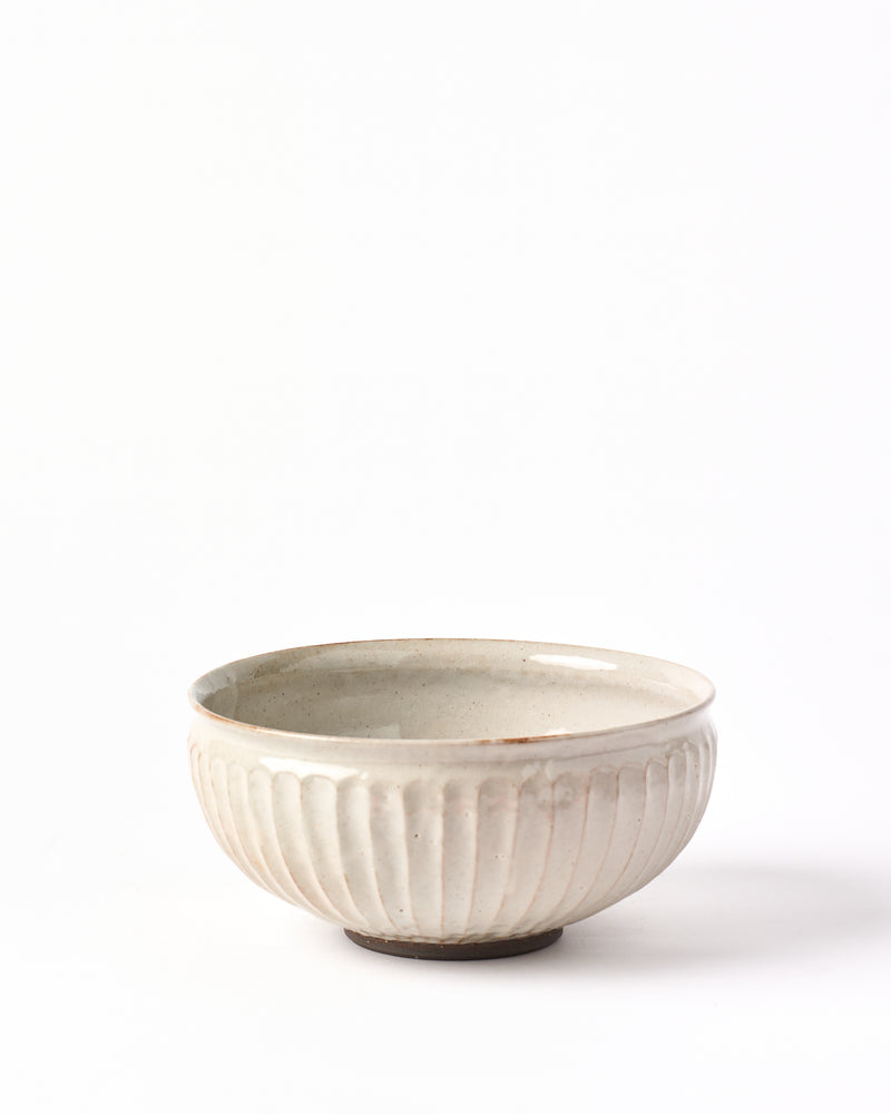 Terunobu Hirata —  Fluted Shino Bowl in Celadon