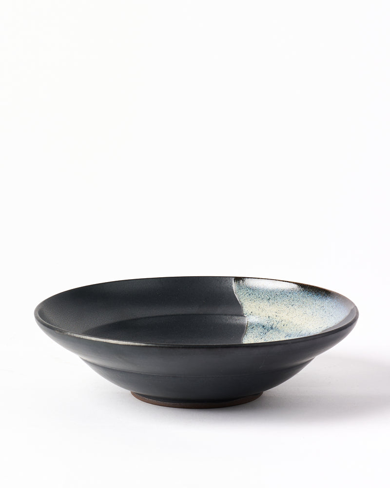 Terunobu Hirata — Shirahagi on Black Matte Bowl