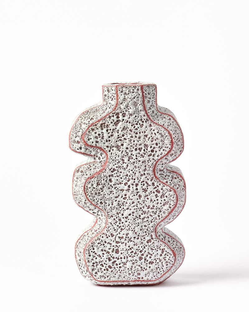 Sharon Alpren —'Squiggle' Vase in Volcanic Pink