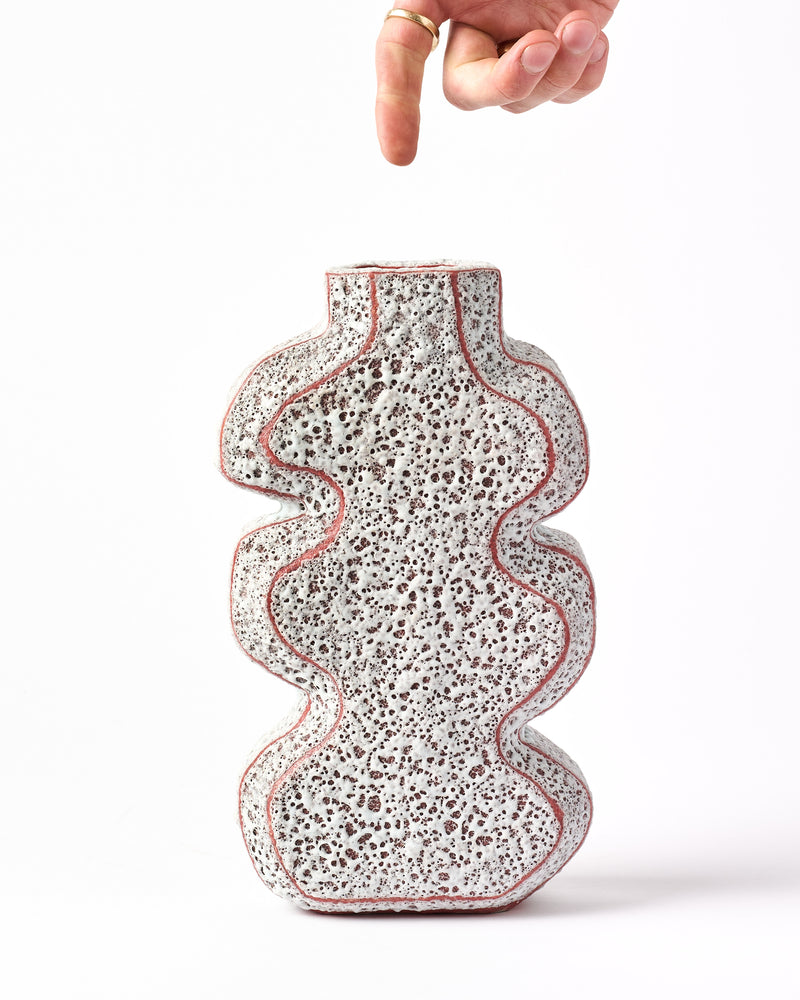 Sharon Alpren —'Squiggle' Vase in Volcanic Pink