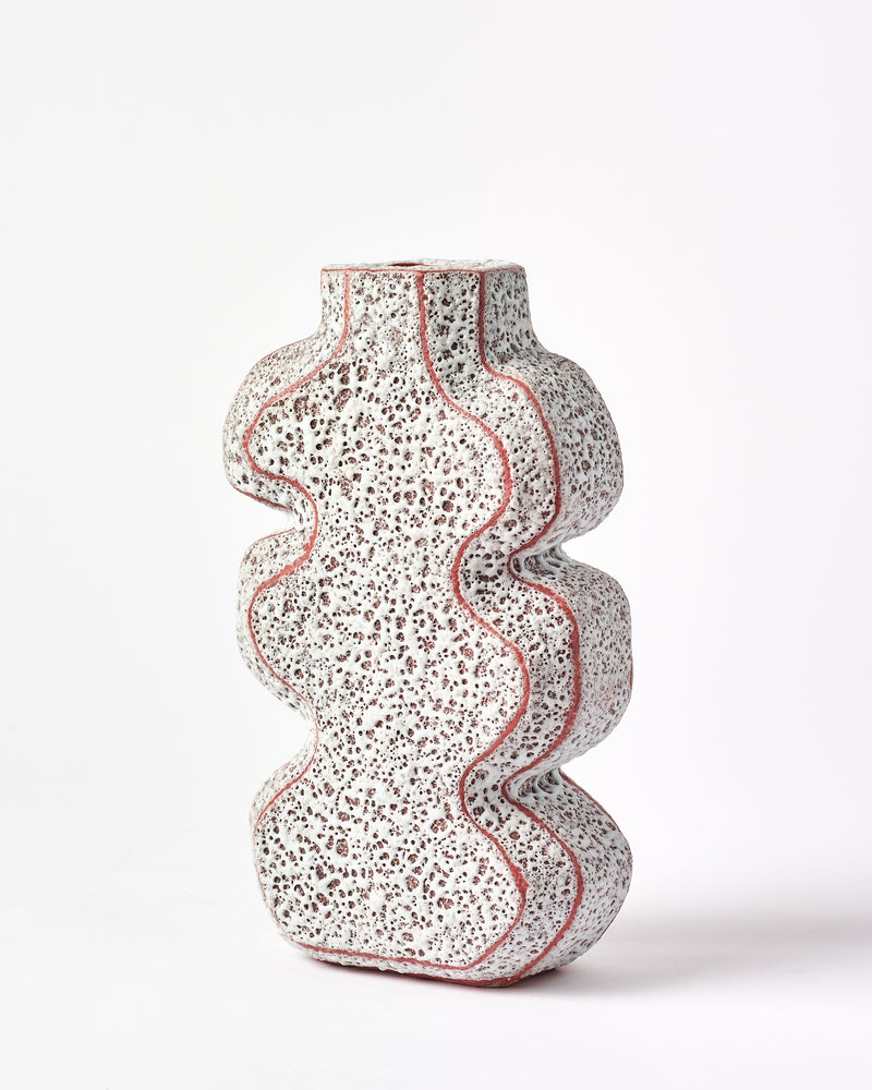 Sharon Alpren —'Squiggle' Vase in Volcanic Pink