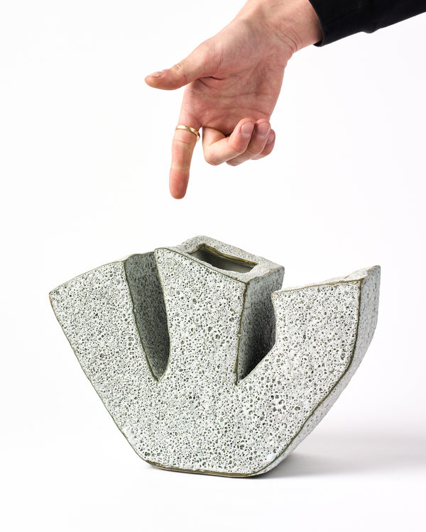 Sharon Alpren —'W' Vase in Volcanic Green