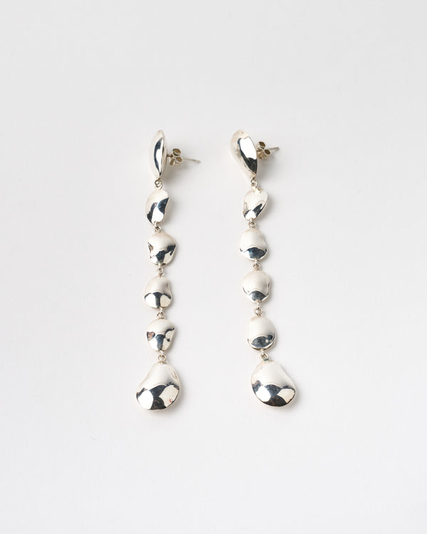 Sarah Marie Jones – 'Blobs of Longing: Hollow Form Beads' Earrings in Fine Silver