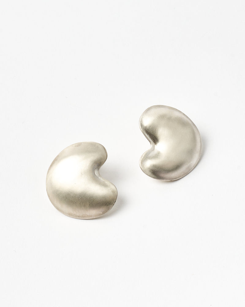 Sarah Marie Jones – 'Blobs of Longing: Hollow Forms,' Stud Earrings in Fine Silver