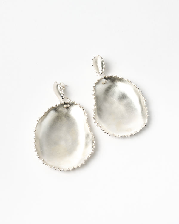 Sarah Marie Jones – 'Concave + Convex,' Earrings in Fine Silver