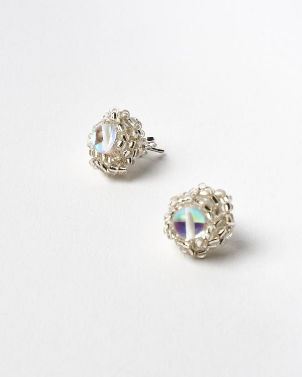 Louise Meuwissen — 'Little Studs' Earrings with Iridescent Orb