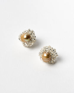 Louise Meuwissen — 'Little Studs' Earrings with Golden Pearl