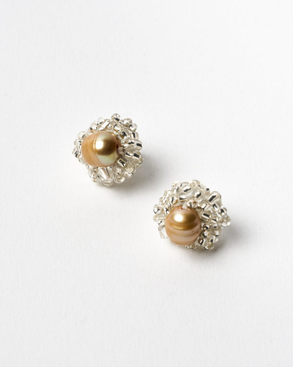 Louise Meuwissen — 'Little Studs' Earrings with Golden Pearl