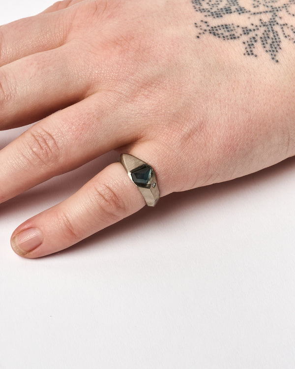 ZIPEI — 'Sky and Earth Ring" in Two Tone Gold and Diamonds