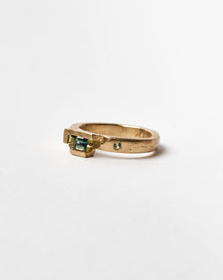 ZIPEI — 'Construct Ring" in 9ct Gold and Australian Sapphire