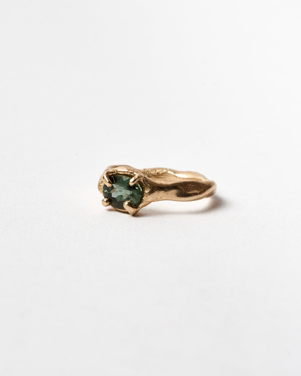 ZIPEI — 'Four Claw Dance Ring" in 9ct Gold and Tourmaline