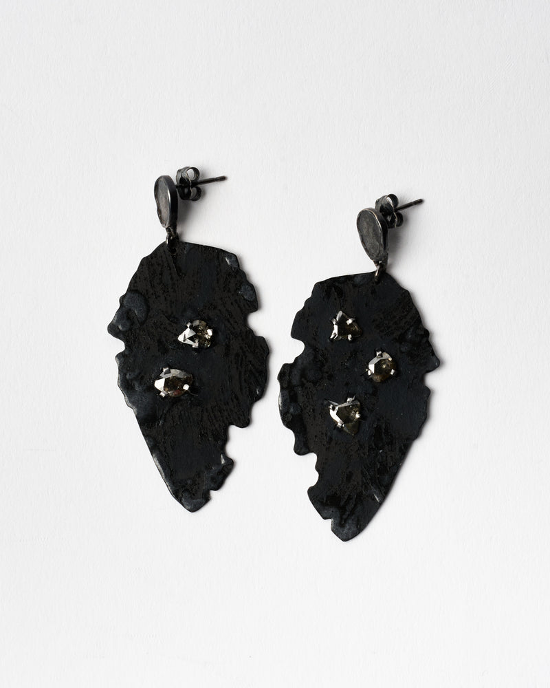 Aurelia Yeomans — 'Hidden Depths' Earrings with Enamel and Diamond