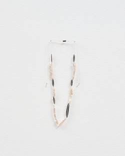 Mary Odorcic — White Silk Necklace with Pearls and Gold