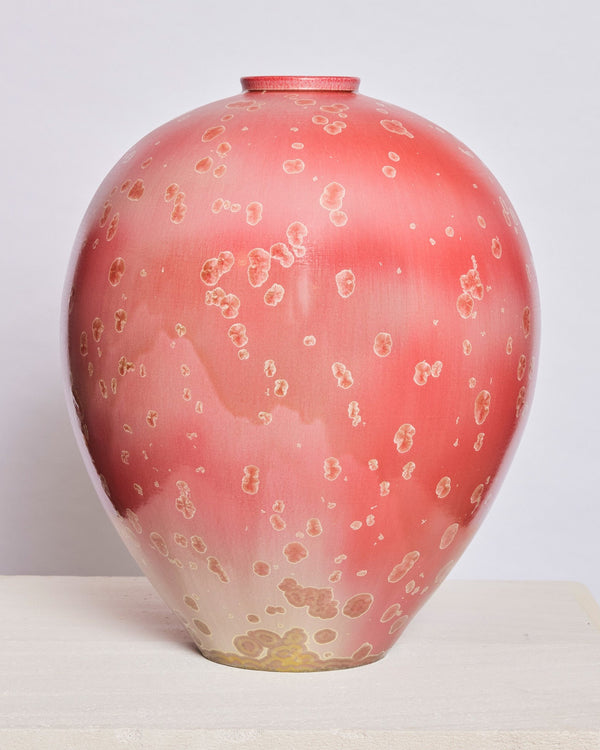 Ted Secombe — Large Crystalline Glaze Pot in Red