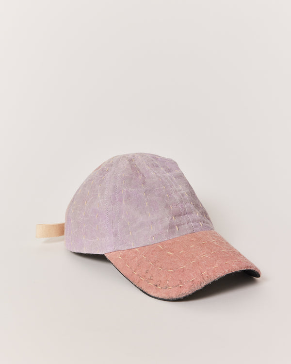 DNJ — Waxed Japanese Paper Cap in Lilac & Pink