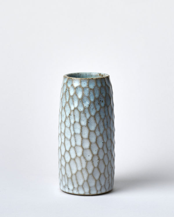 Asahi So —  Medium Carved Budvase in Icy Blue #4