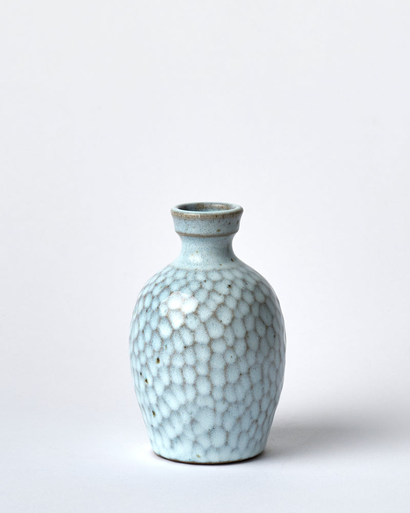 Asahi So —  Medium Carved Budvase in Icy Blue #1