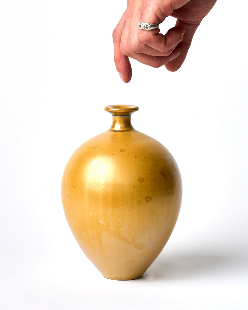Ted Secombe — Small Crystalline Glaze Vase in 'Golden'