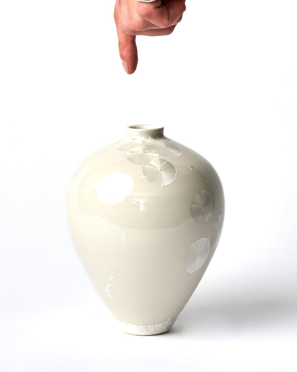 Ted Secombe — Small Crystalline Glaze Vase 'Snow'