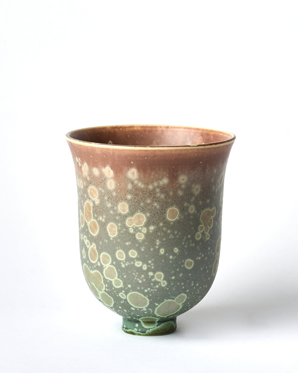 Ted Secombe — Small Crystalline Glaze Bowl 'Water Lilies'