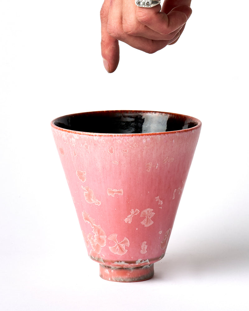 Ted Secombe — Small Crystalline Glaze Bowl in 'Blush Red'