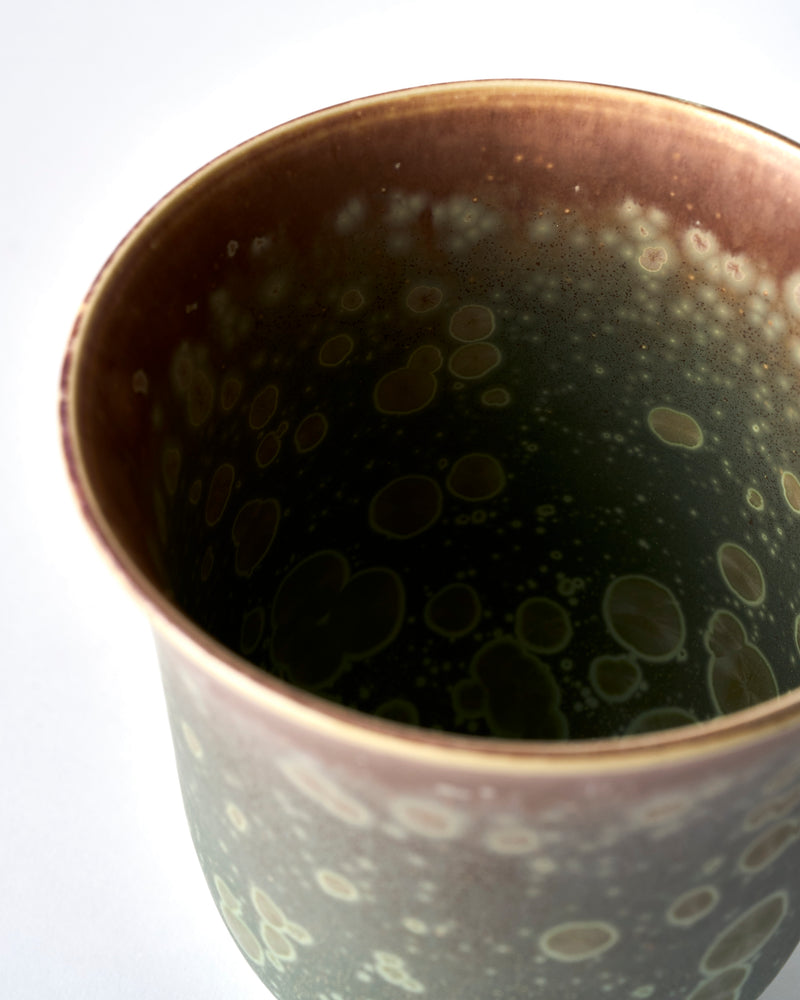 Ted Secombe — Small Crystalline Glaze Bowl 'Water Lilies'