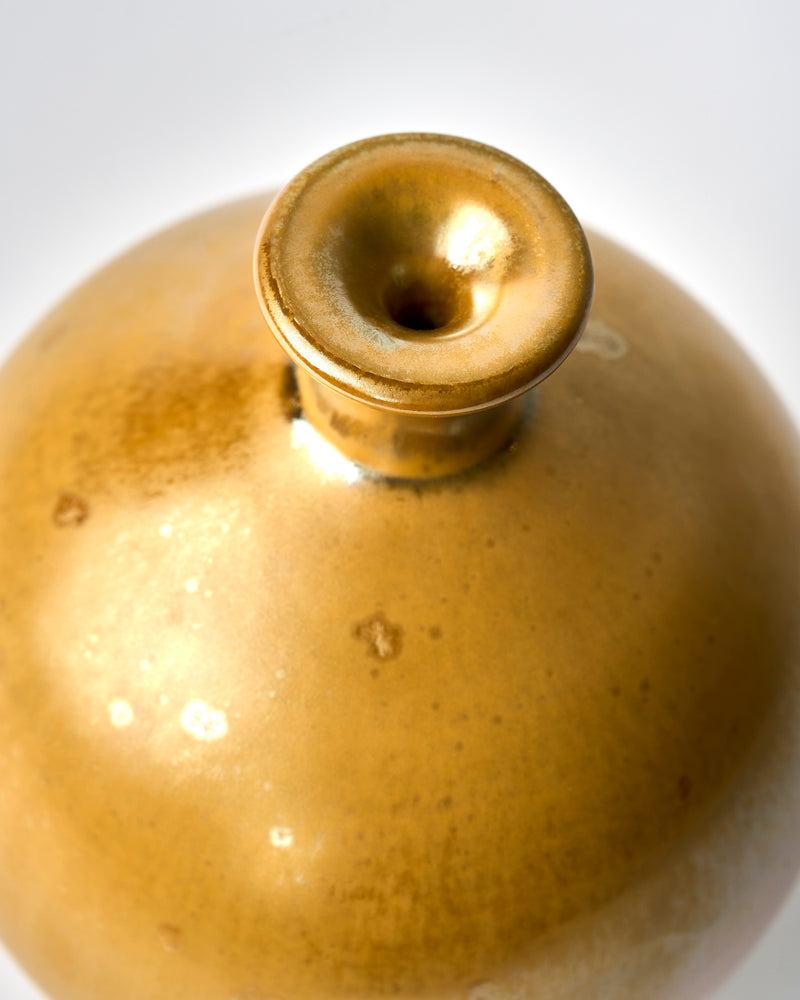 Ted Secombe — Small Crystalline Glaze Vase in 'Golden'