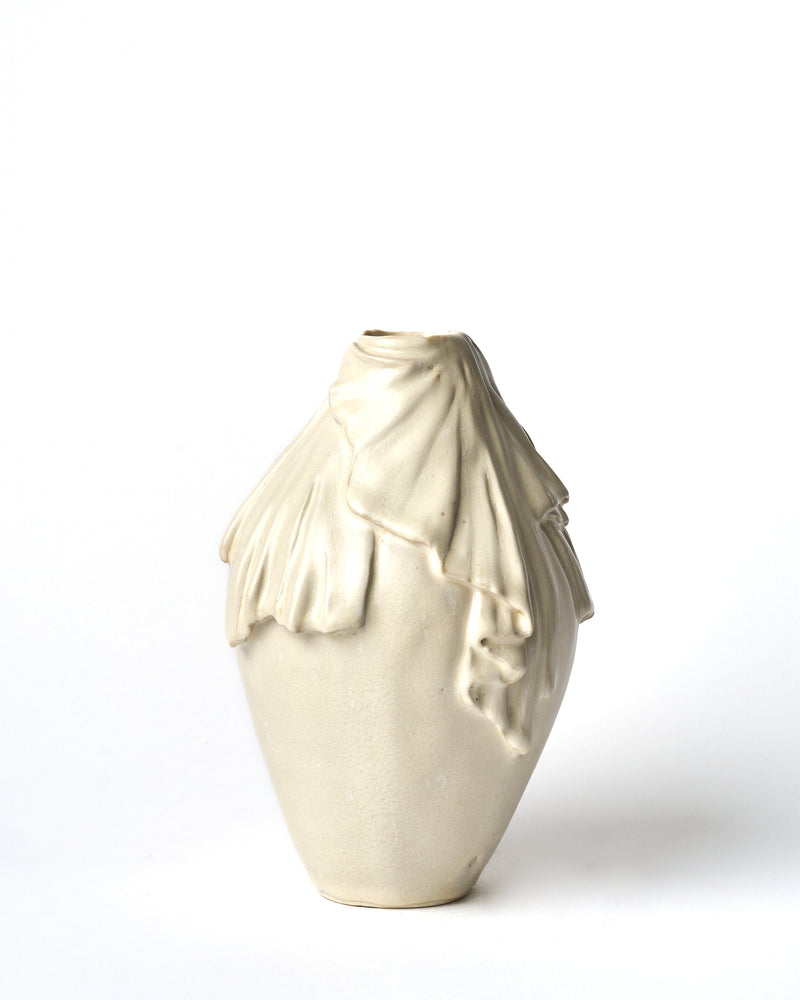 Alexandra Howie — 'Milkstone Curtain Vase', Sculptural Vase