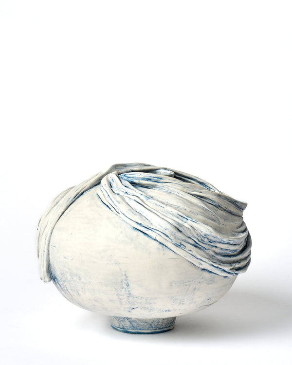 Alexandra Howie — 'Fractured Cobalt Moon Jar', Sculptural Vase