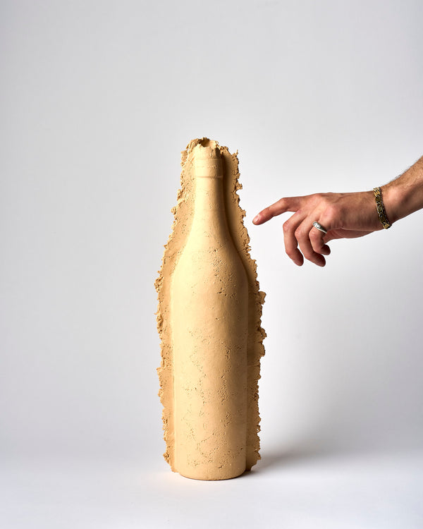 Kristin Burgham — 'Tall Bottle' in Butter, Sculptural Vessel