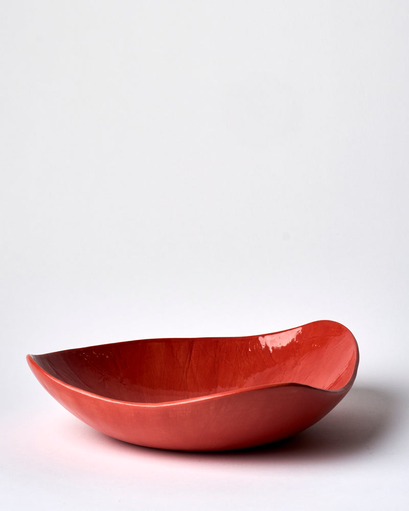 Tracy Muirhead —  Large Open 'Pebble Bowl' in Coral