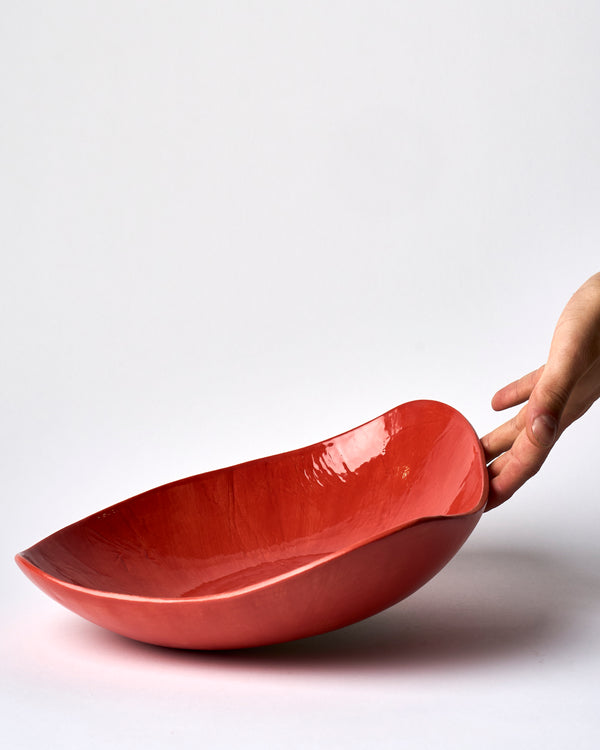 Tracy Muirhead —  Large Open 'Pebble Bowl' in Coral