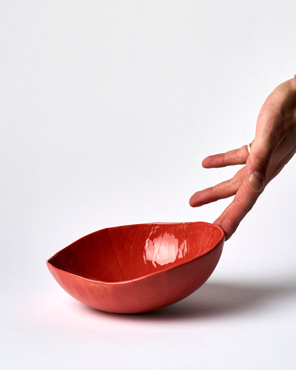 Tracy Muirhead —  Small 'Pebble Bowl - Size 4' in Coral