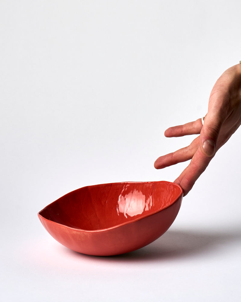 Tracy Muirhead —  Small 'Pebble Bowl - Size 4' in Coral