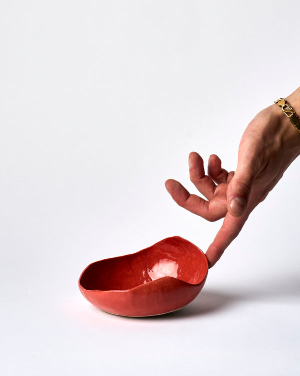 Tracy Muirhead —  Small 'Pebble Bowl - Size 3' in Coral