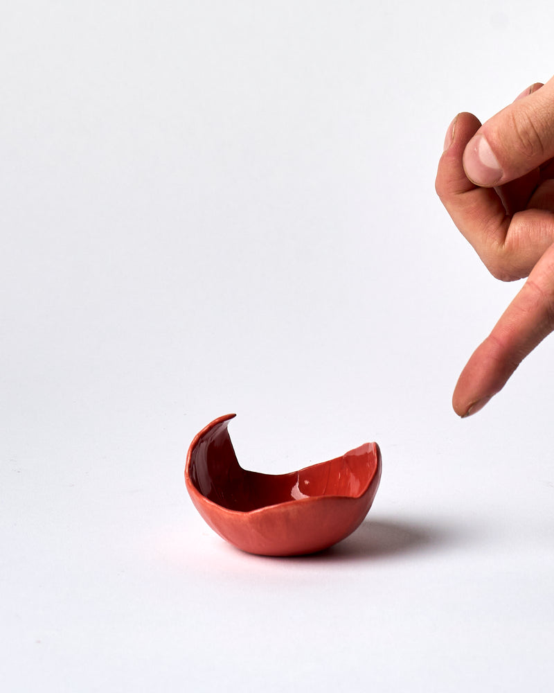 Tracy Muirhead —  Small 'Pebble Bowl - Size 1' in Coral