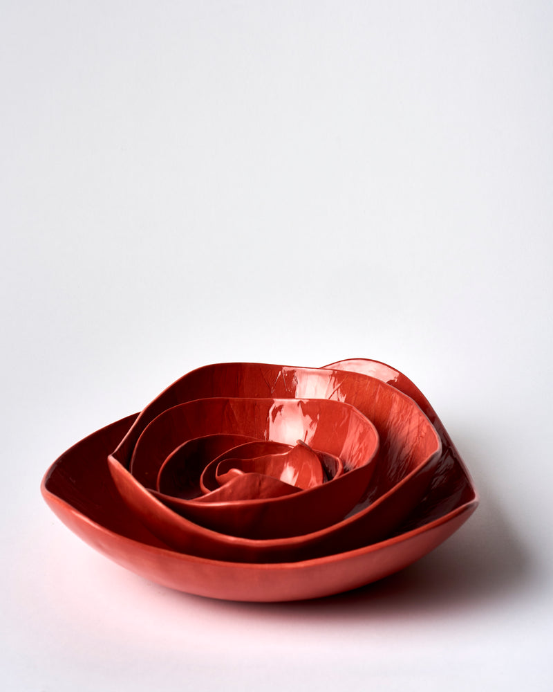 Tracy Muirhead —  Medium 'Pebble Bowl' in Coral
