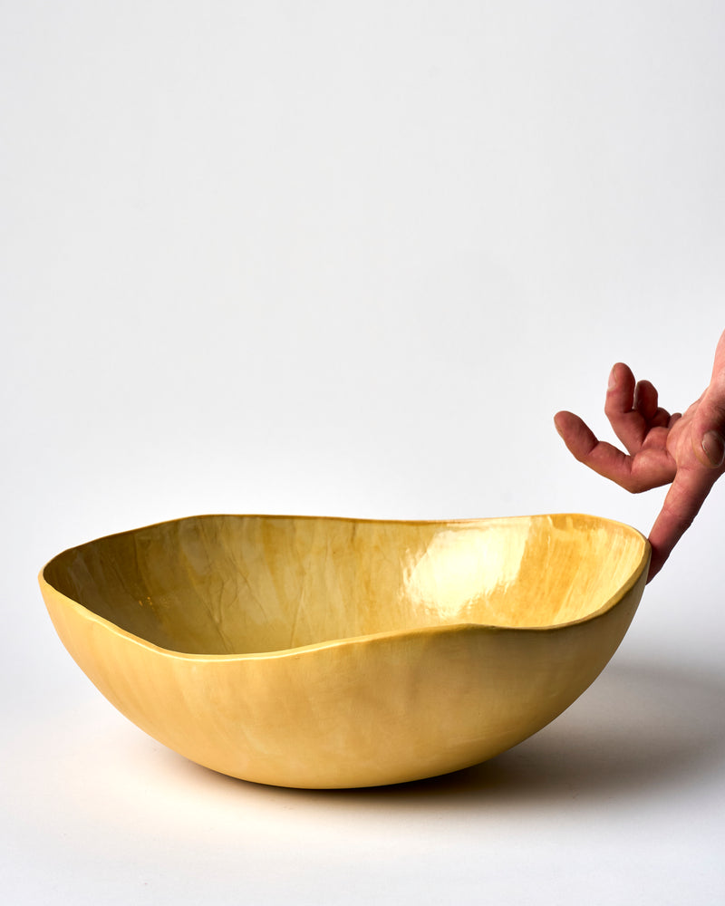 Tracy Muirhead —  XL 'Pebble Bowl' in Mustard