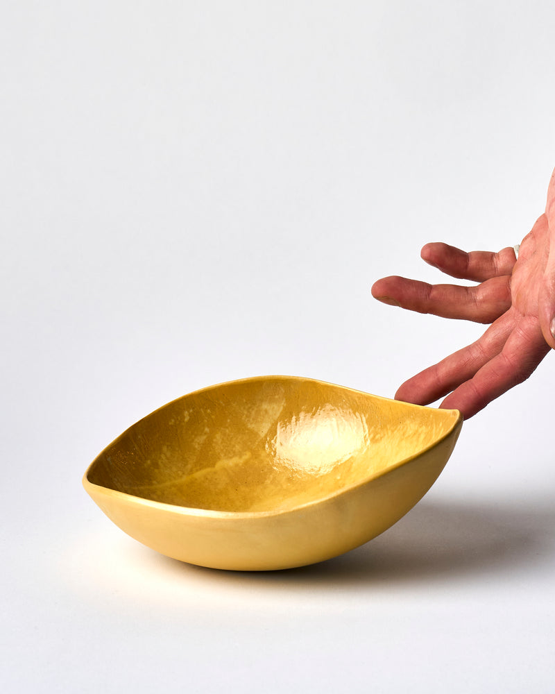 Tracy Muirhead —  Small 'Pebble Bowl' - Size 4 in Mustard