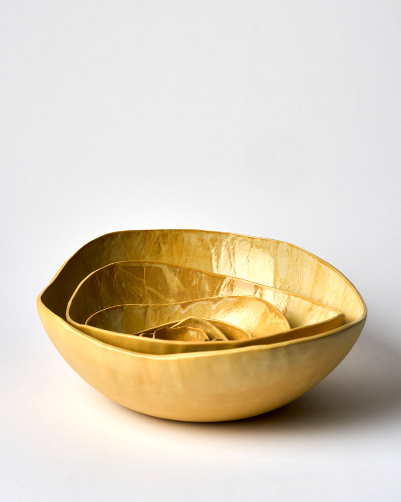 Tracy Muirhead —  XL 'Pebble Bowl' in Mustard