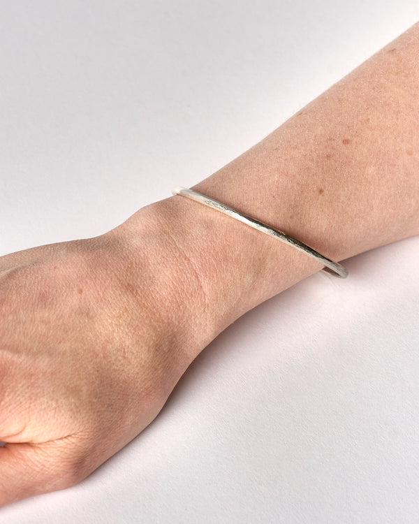 Shimara Carlow —  Hammered Silver Bangle