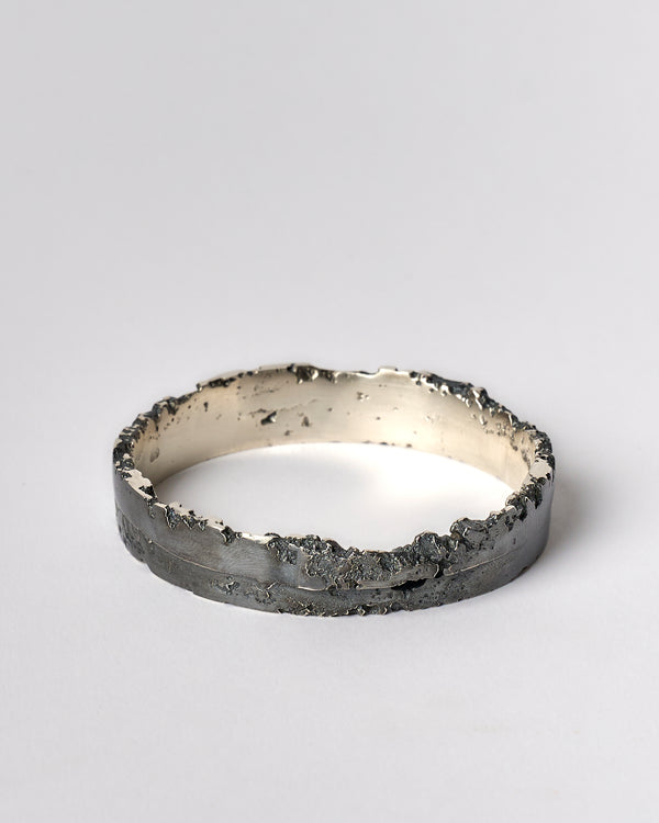 Karen Gall — 'Weathered Bangle III' in Silver