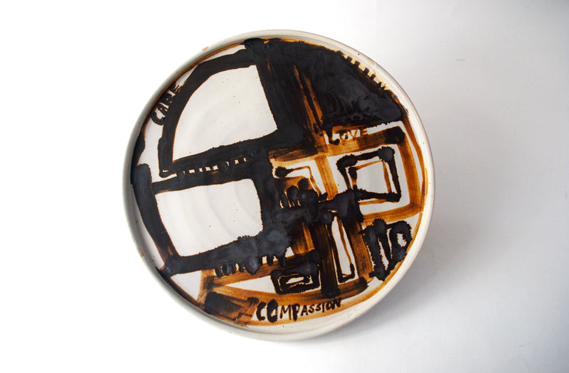 Em Frank — 'Compassion' Iron Oxide Painted Plate