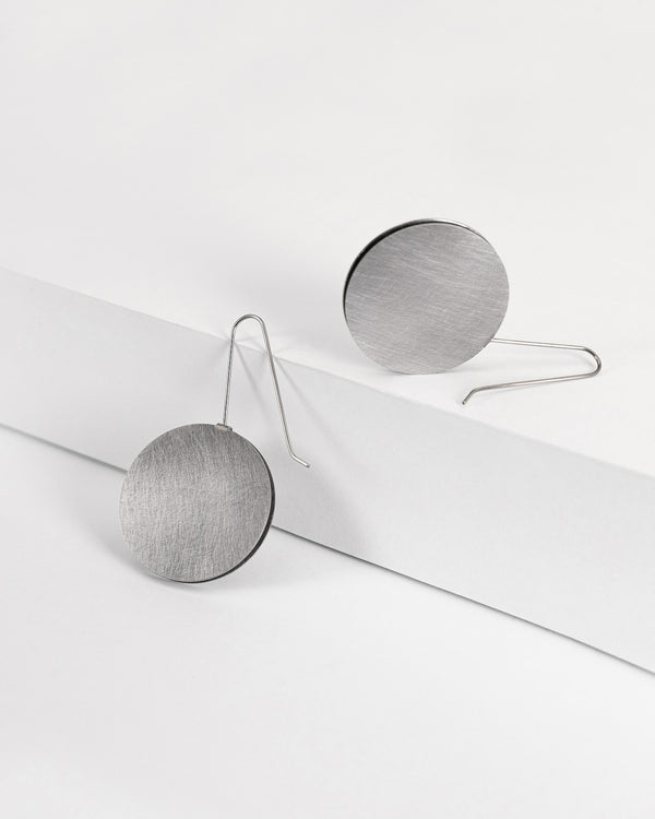 Ferro Forma —  Small Circle Earrings in Stainless Steel